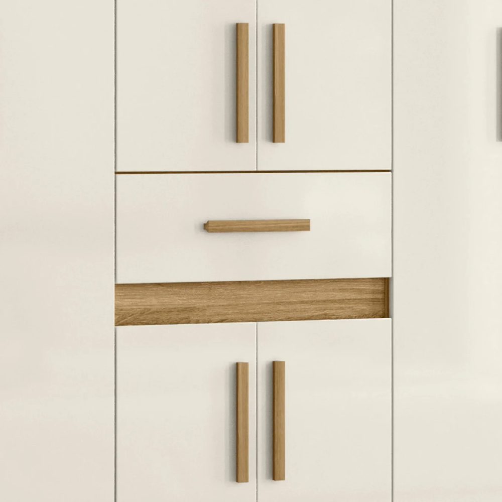 Guarda Roupa Casal 165cm 8 Portas Parla Freijó/Off Z17       - Mpozenato