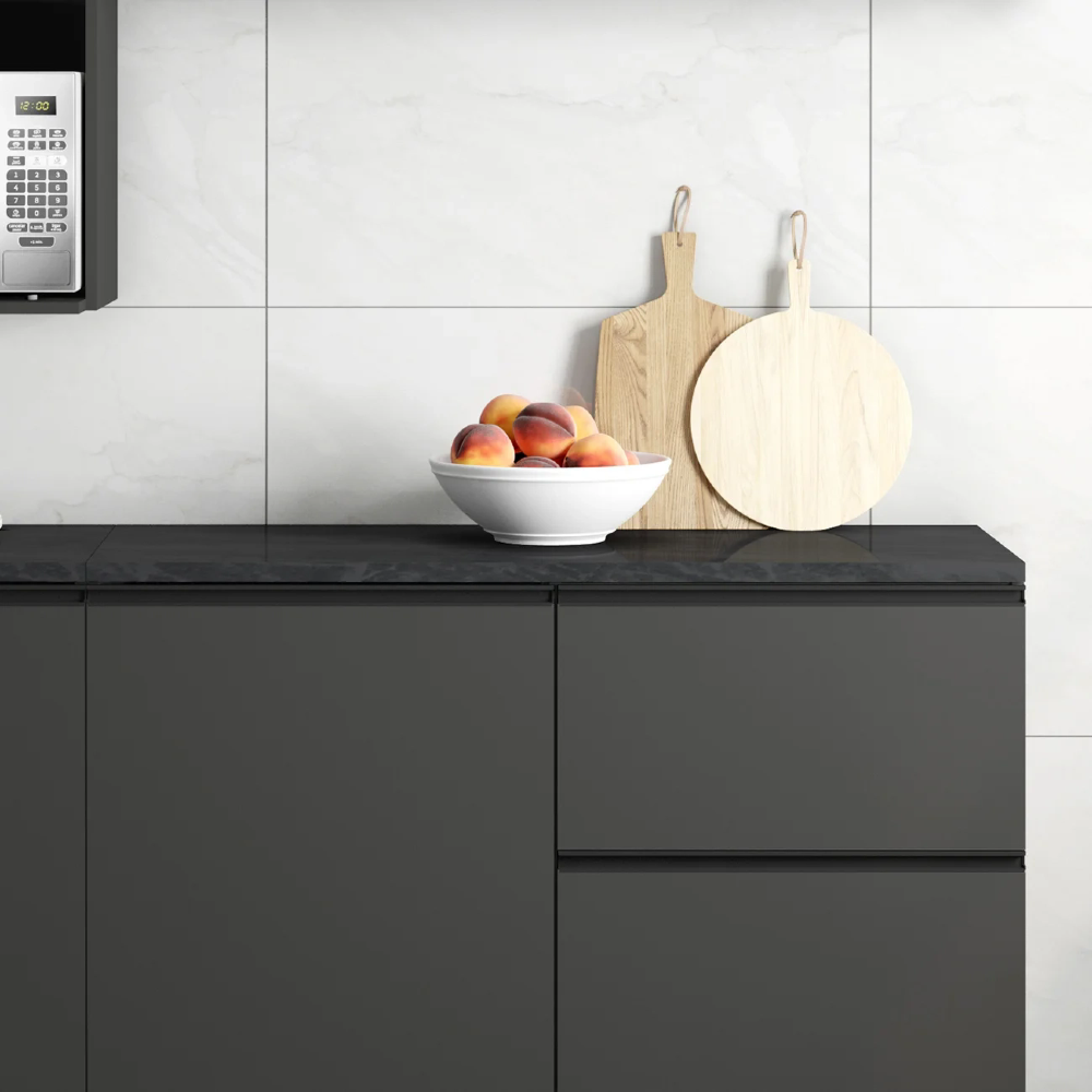 Tampo Para Balcão de Cozinha 120cm MDP Grace Lacca Onix Z44 - Mpozenato