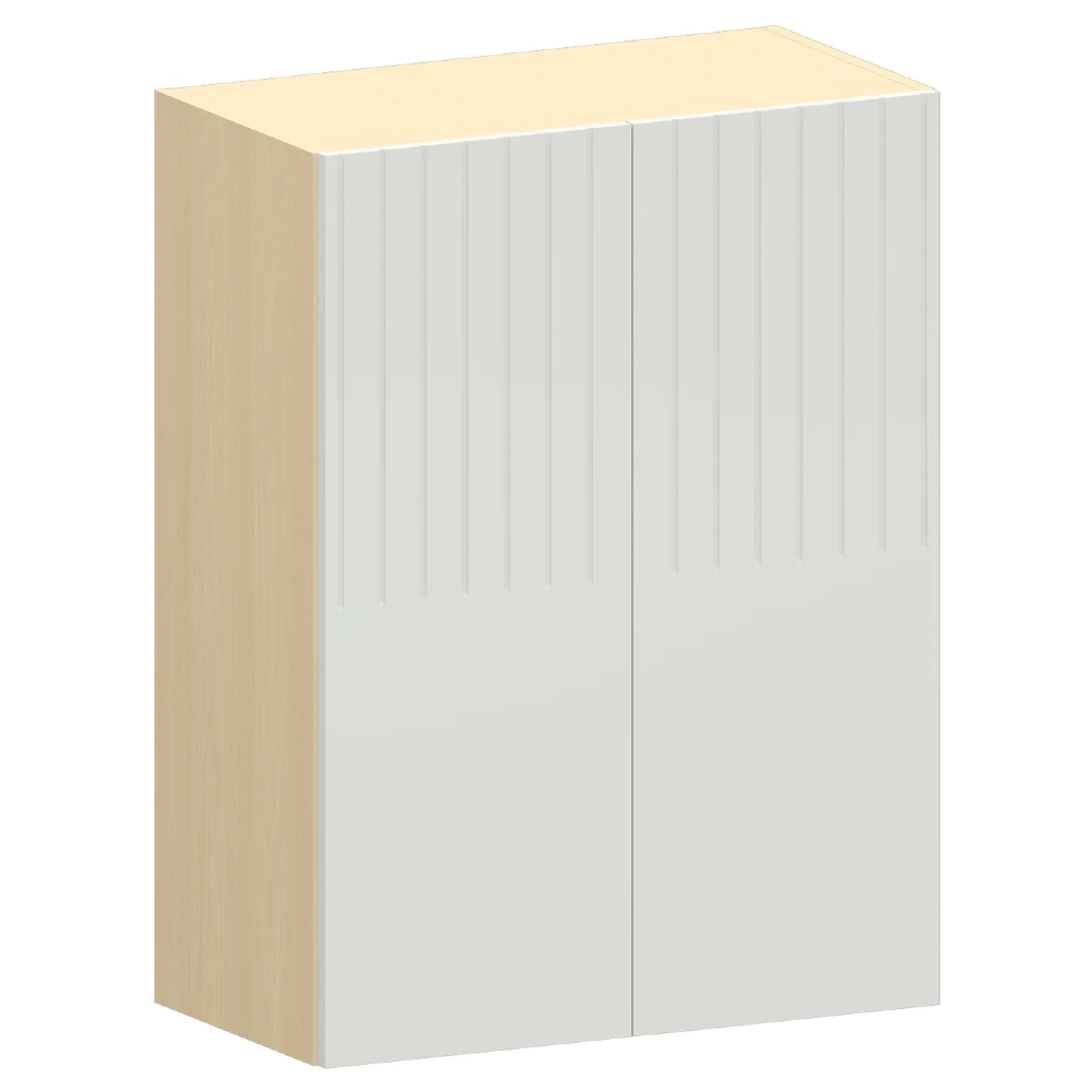 Armário de Cozinha 60cm 2 Portas Pierre Carvalho/Cinza L01 - Mpozenato