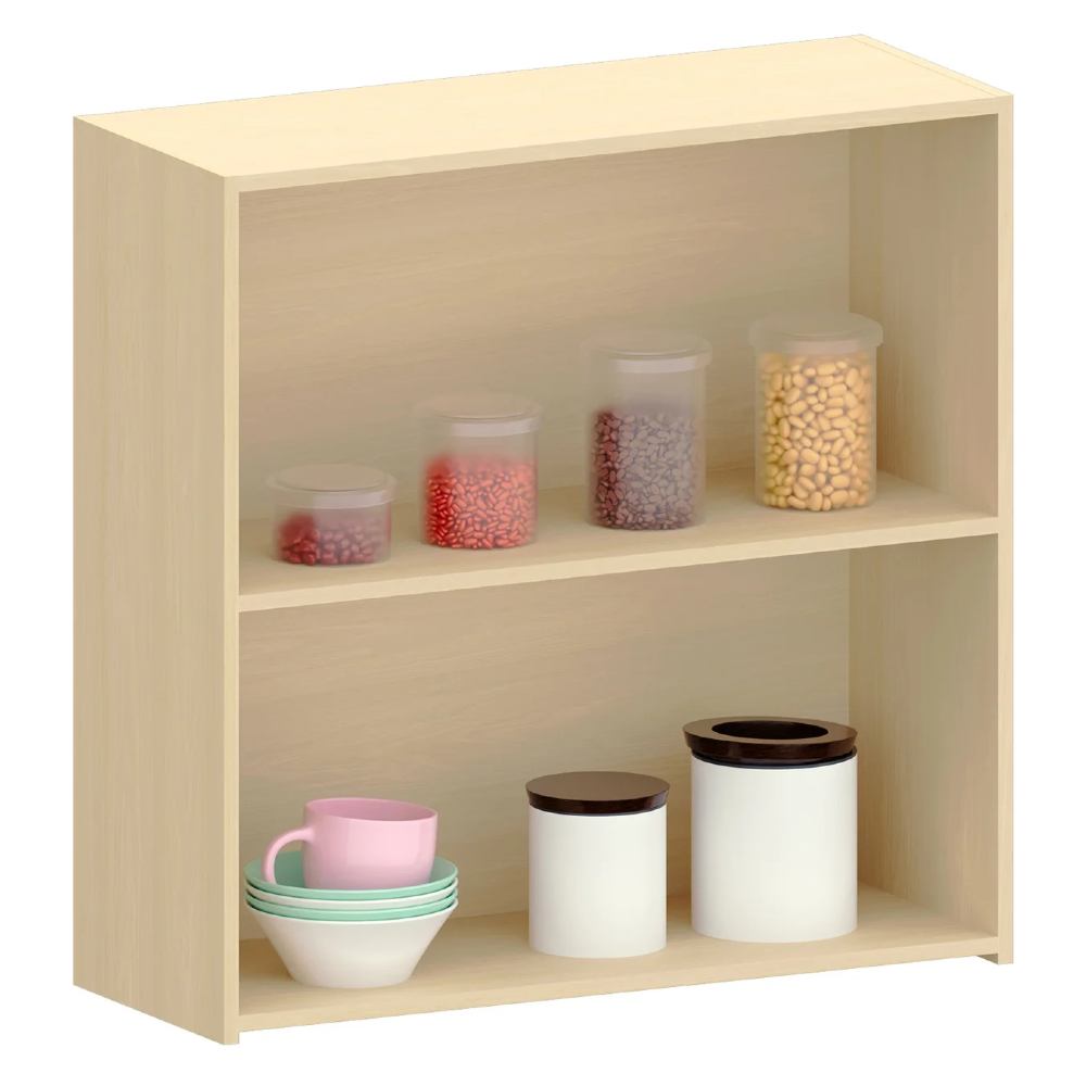 Armário de Cozinha 80cm 2 Portas Pierre Carvalho/Cinza L01 - Mpozenato