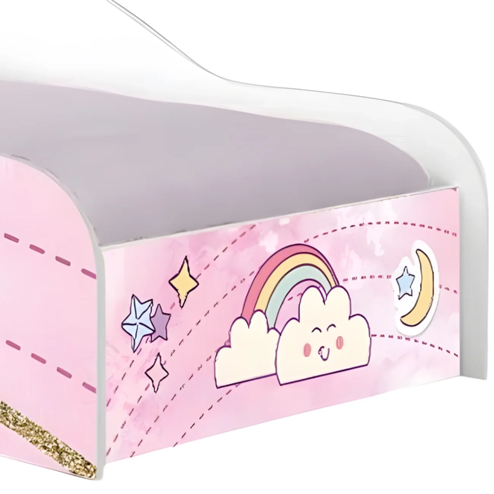 Cama Solteiro Infantil Baixa Para Colchão 188x88cm Unicórnio K06 - Mpozenato