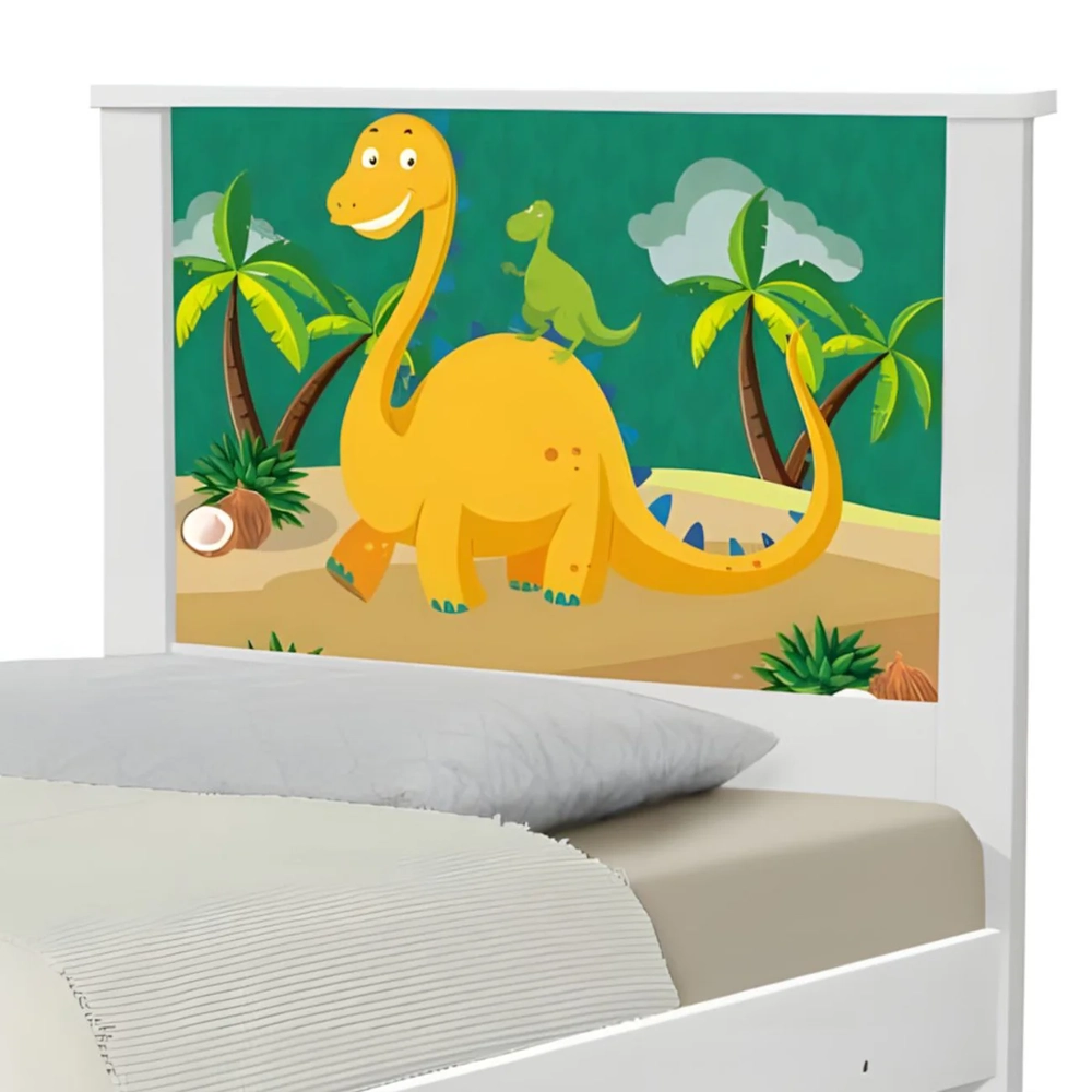 Cama Solteiro Infantil Para Colchão 188x88cm Dinossauro K06 - Mpozenato