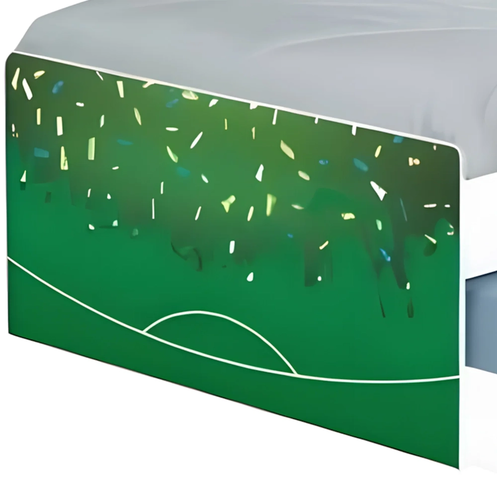 Cama Solteiro Infantil Com Auxiliar 188x88cm Futebol K06 - Mpozenato