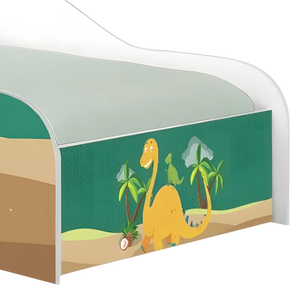 Cama Solteiro Infantil Baixa Para Colchão 188x88cm Dinossauro K06 - Mpozenato