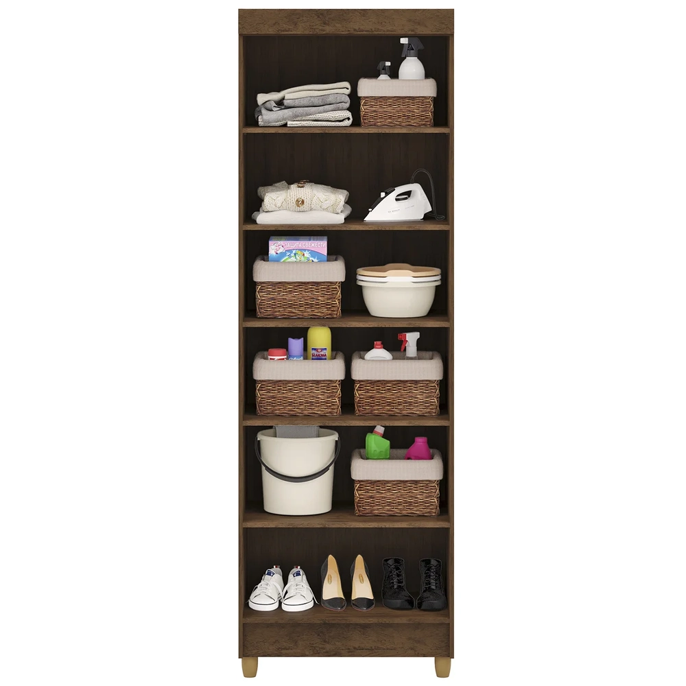 Armário Multiuso 60cm Com 2 Portas Aline Imbuia V02 - Mpozenato