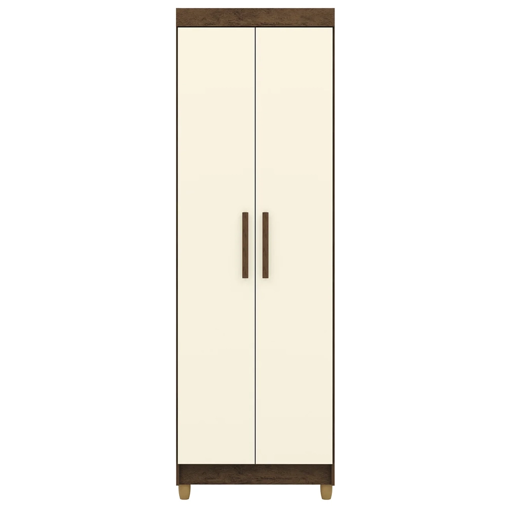 Armário Multiuso 60cm Com 2 Portas Aline Imbuia/Champanhe V02 - Mpozenato