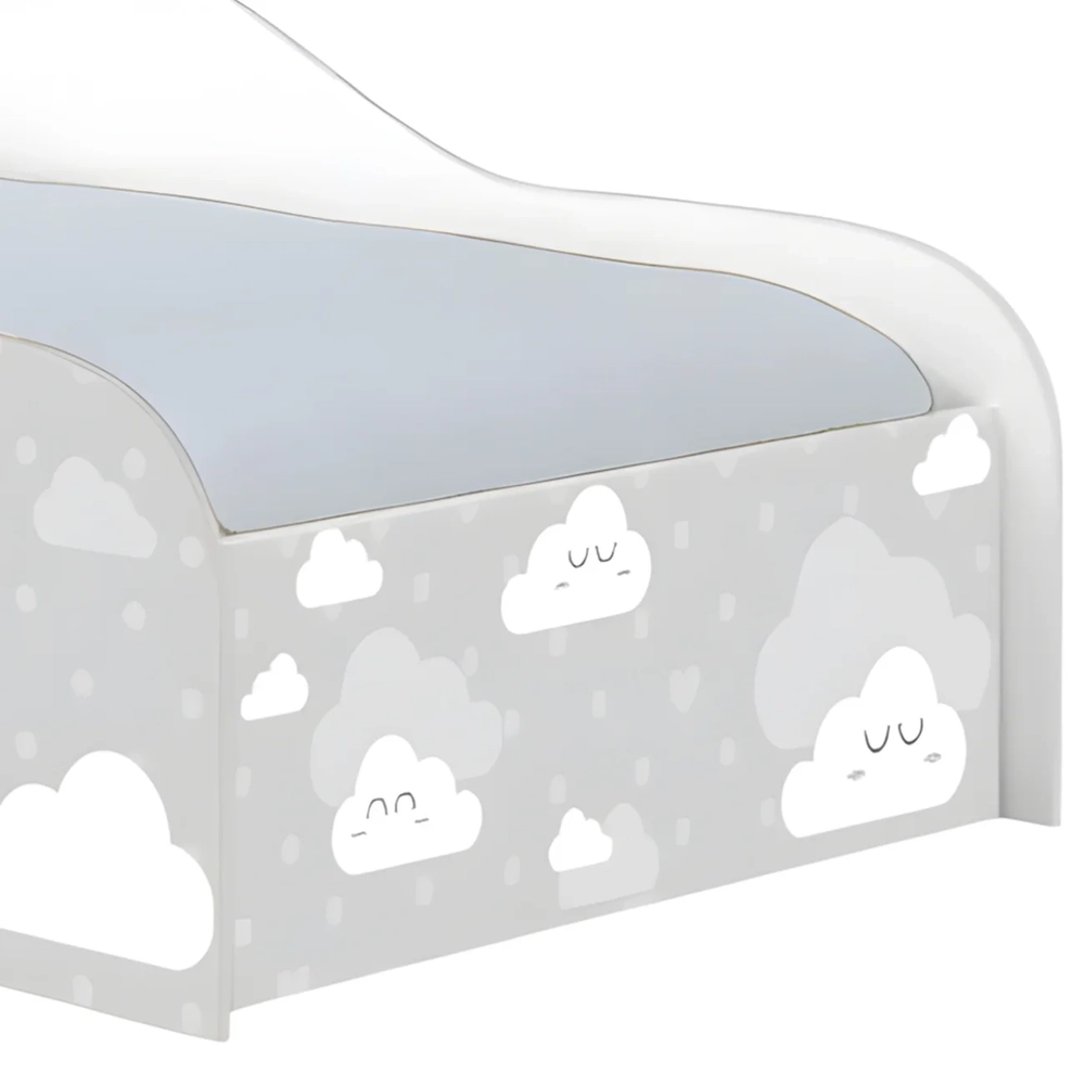 Cama Solteiro Infantil Baixa Para Colchão 188x88cm Nuvens K06 - Mpozenato