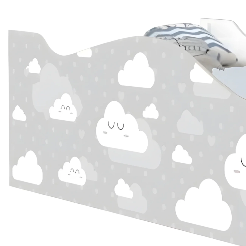 Cama Solteiro Infantil Baixa Para Colchão 188x88cm Nuvens K06 - Mpozenato