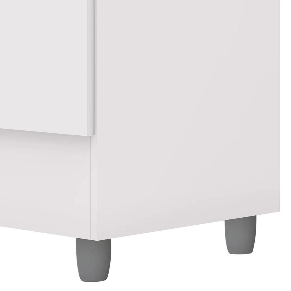 Guarda Roupa Solteiro 154cm Com 6 Portas Mayra Branco Flex V02 - Mpozenato