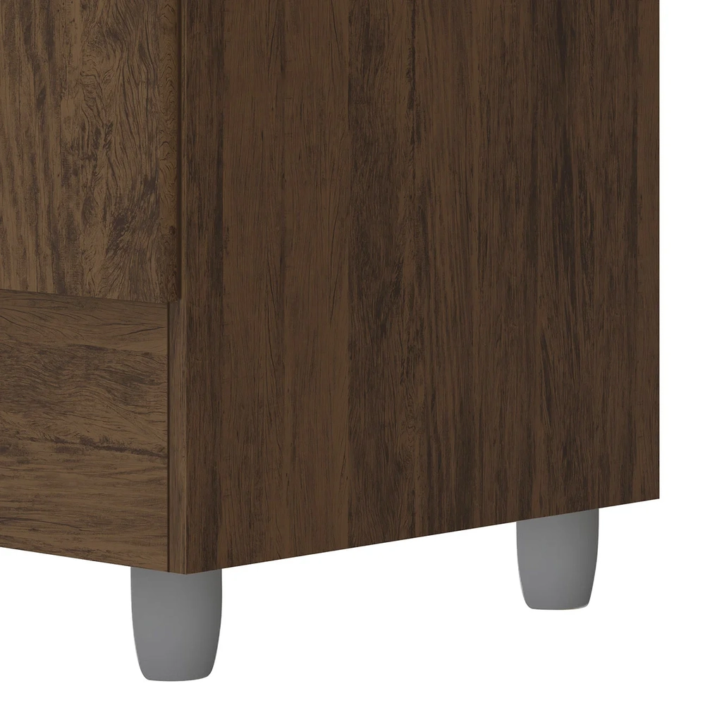 Guarda Roupa Solteiro 154cm Com Espelho Mayra Imbuia V02 - Mpozenato