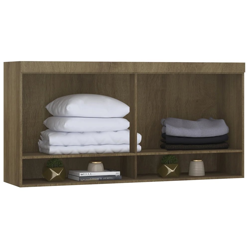 Armário Aéreo Ponte Modulado 165cm Delphi Avelã/Cinnamon L01 - Mpozenato