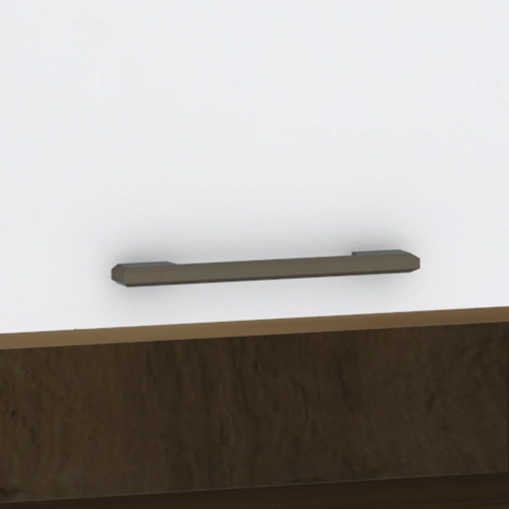 Armário Aéreo Ponte Modulado 165cm Delphi Avelã/Branco L01 - Mpozenato