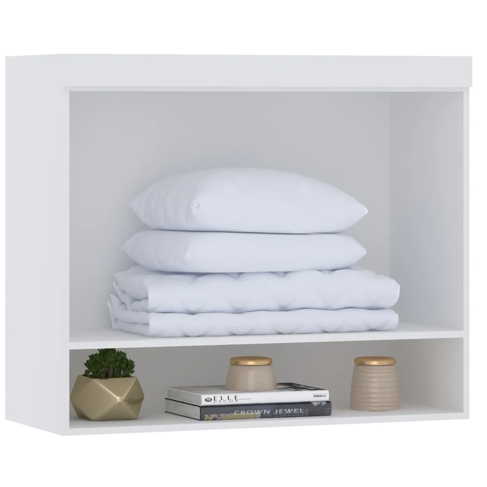 Armário Aéreo Ponte Modulado 97cm Taiga Branco/Grey L01 - Mpozenato