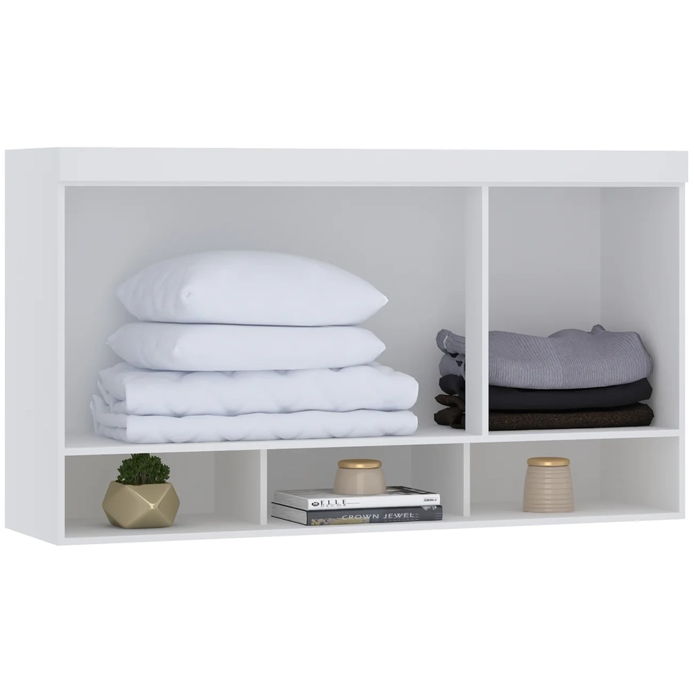 Armário Aéreo Ponte Modulado 145cm Taiga Branco/Grey L01 - Mpozenato