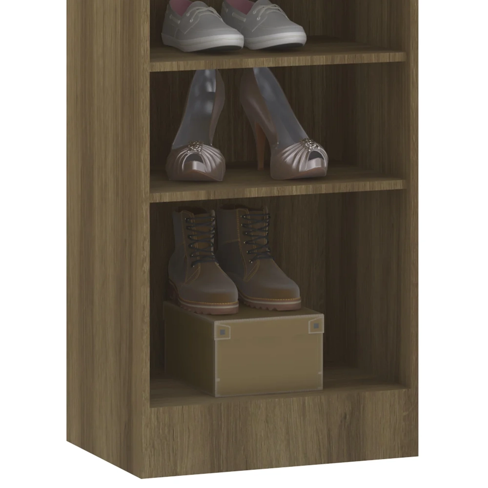 Guarda Roupa Modulado Sapateira 50cm Taiga Avelã/Grey L01 - Mpozenato