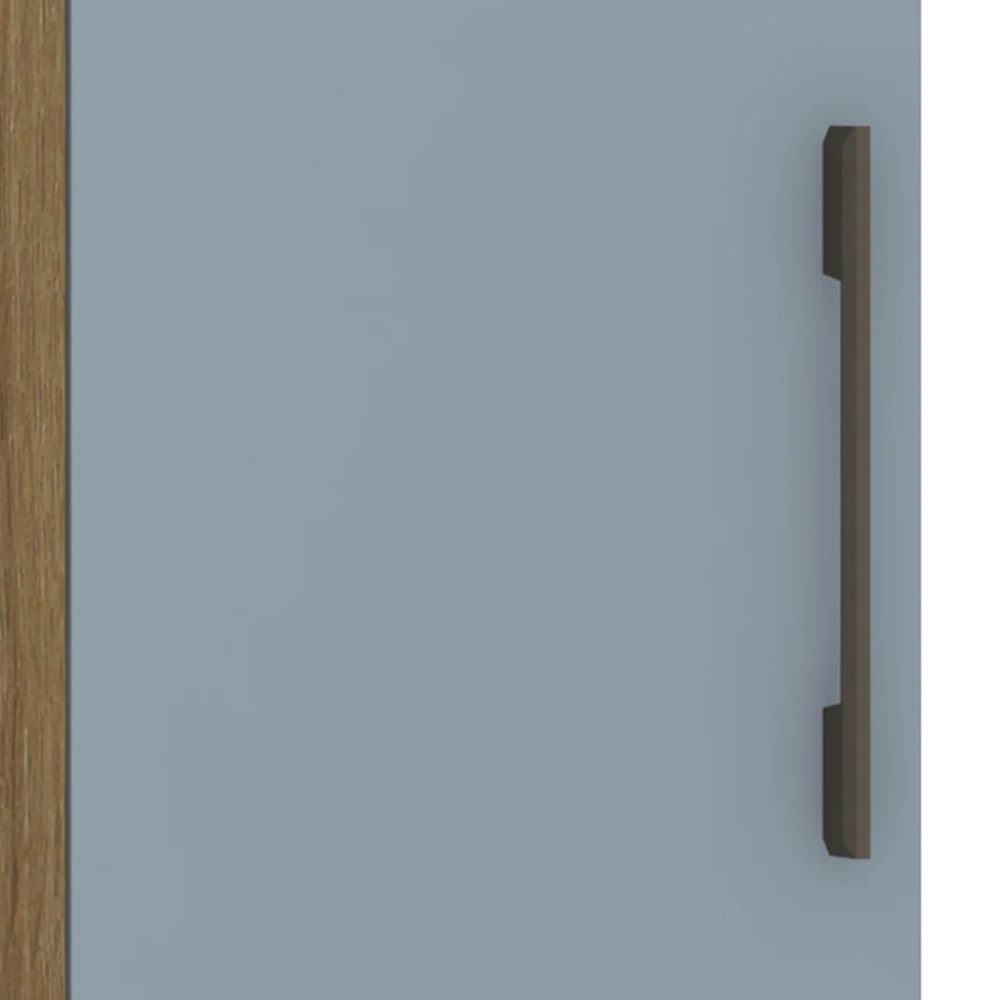 Guarda Roupa Canto Reto 90cm com 1 Porta Delphi Avelã/Grey L01 - Mpozenato