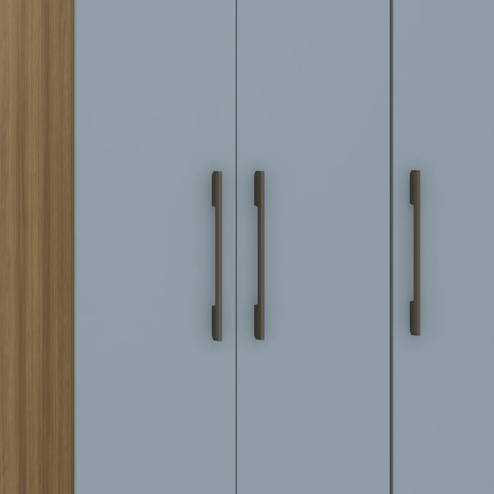 Guarda Roupa Modulado 102cm com 3 Portas Delphi Avelã/Grey L01 - Mpozenato