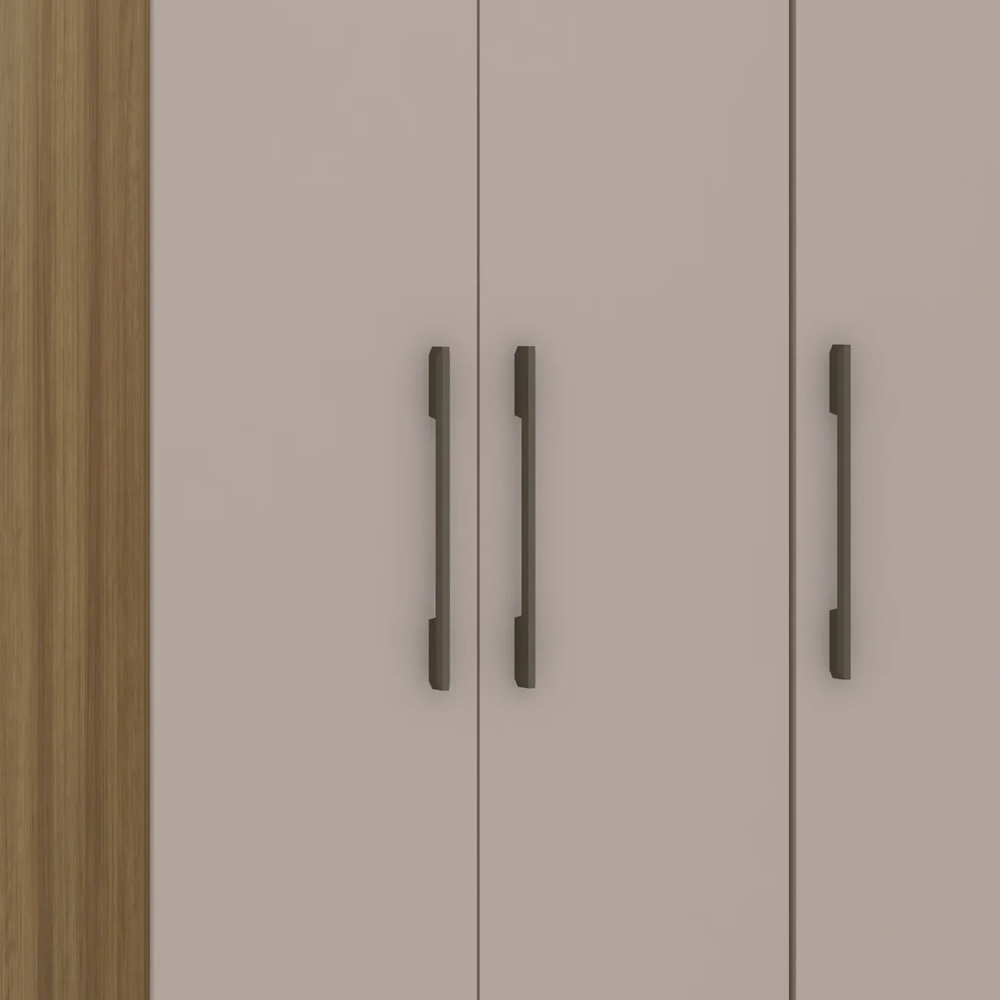 Guarda Roupa Modulado 102cm com 3 Portas Delphi Avelã/Cinnamon L01 - Mpozenato