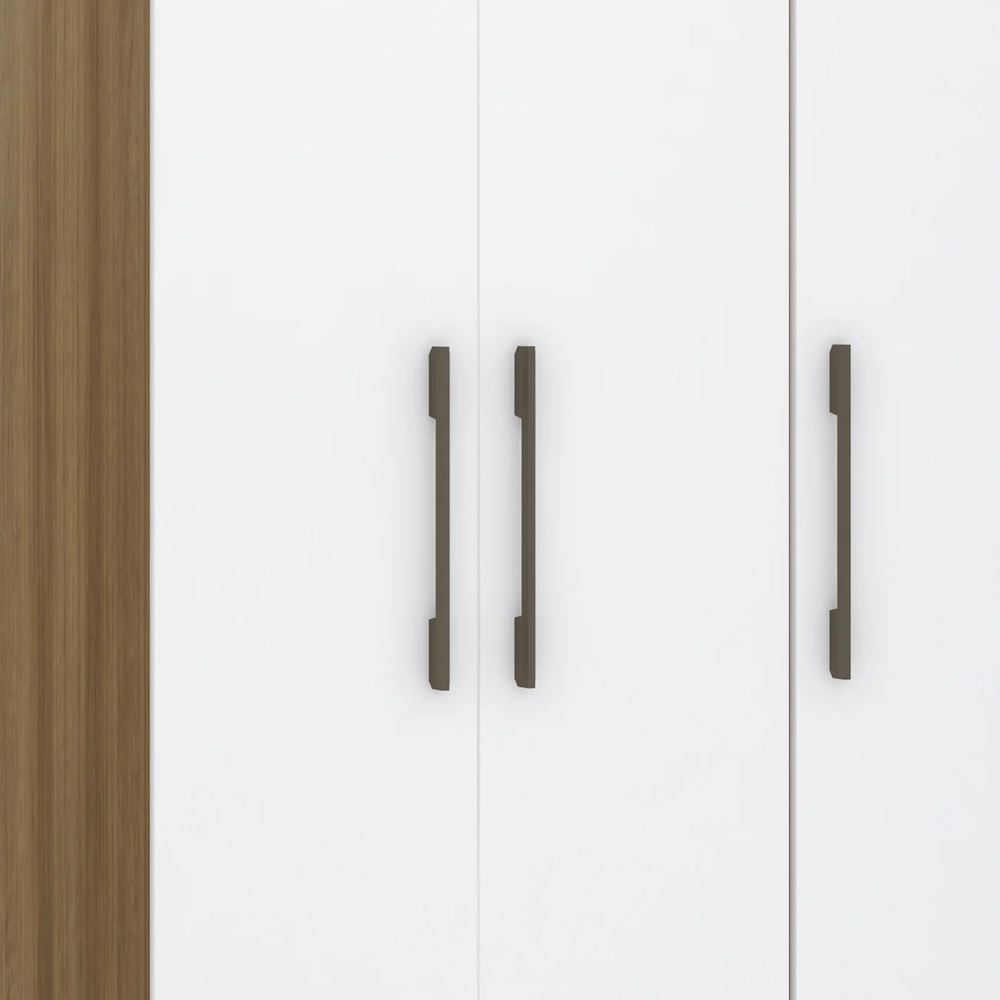 Guarda Roupa Modulado 102cm com 3 Portas Delphi Avelã/Branco L01   - Mpozenato