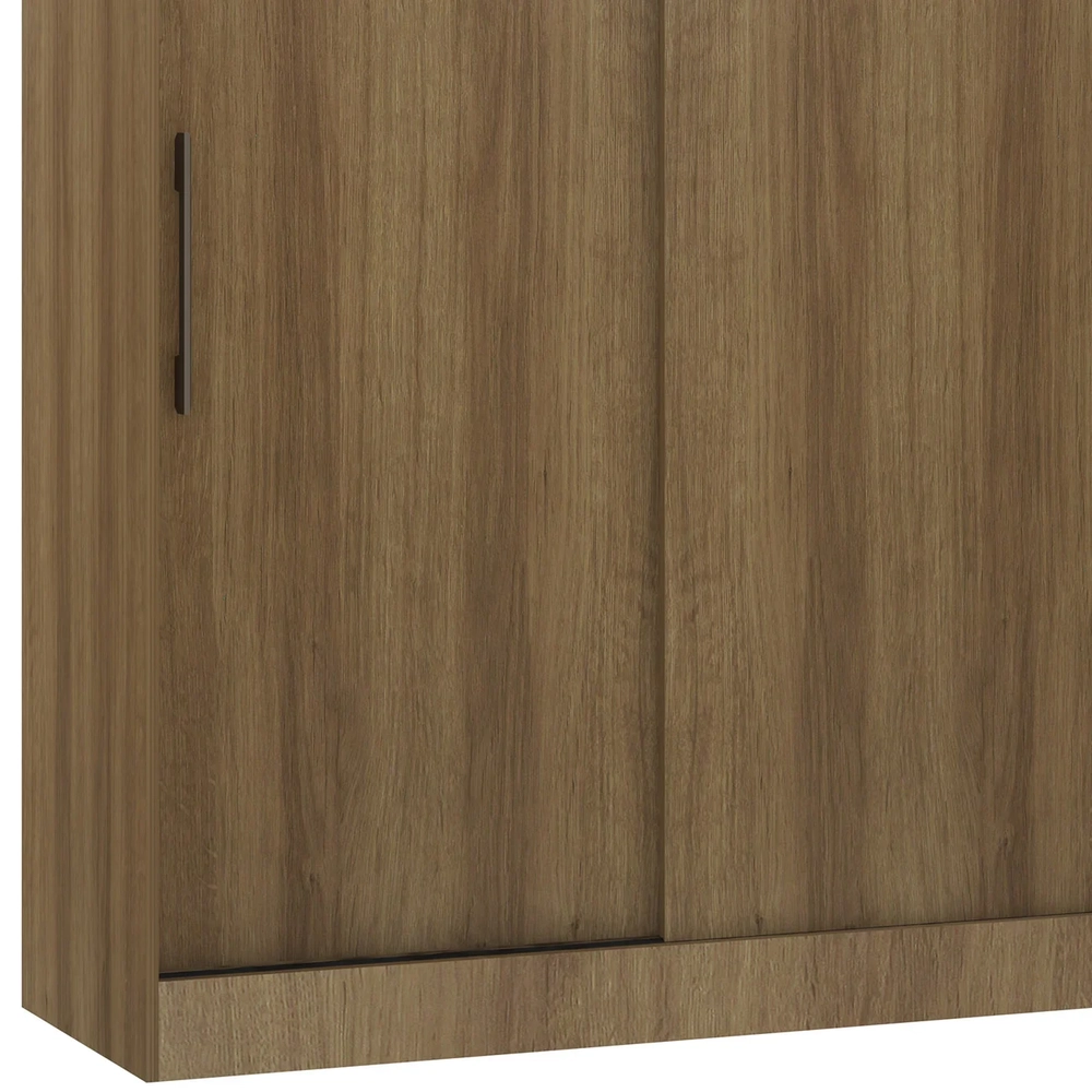 Guarda Roupa Solteiro 135cm 2 Portas 3 Gavetas Delphi Avelã L01 - Mpozenato