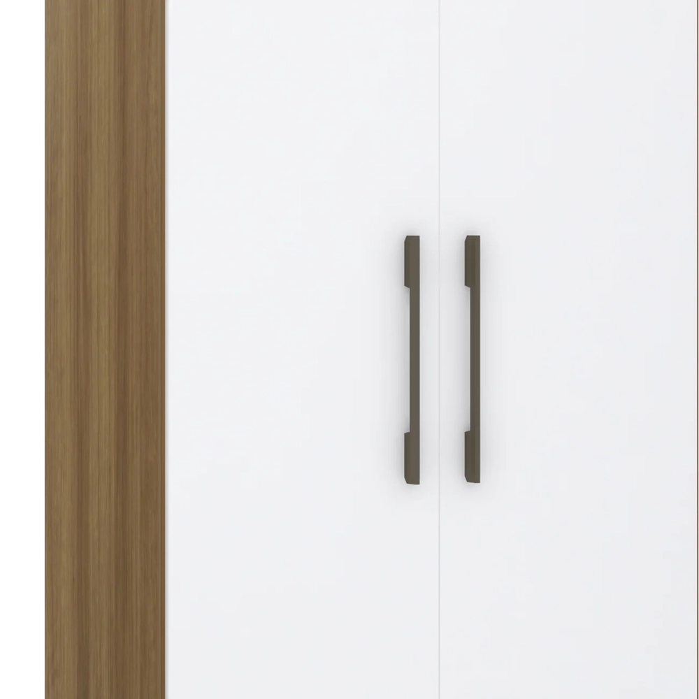 Guarda Roupa Modulado 79cm com 2 Portas Delphi Avelã/Branco L01   - Mpozenato
