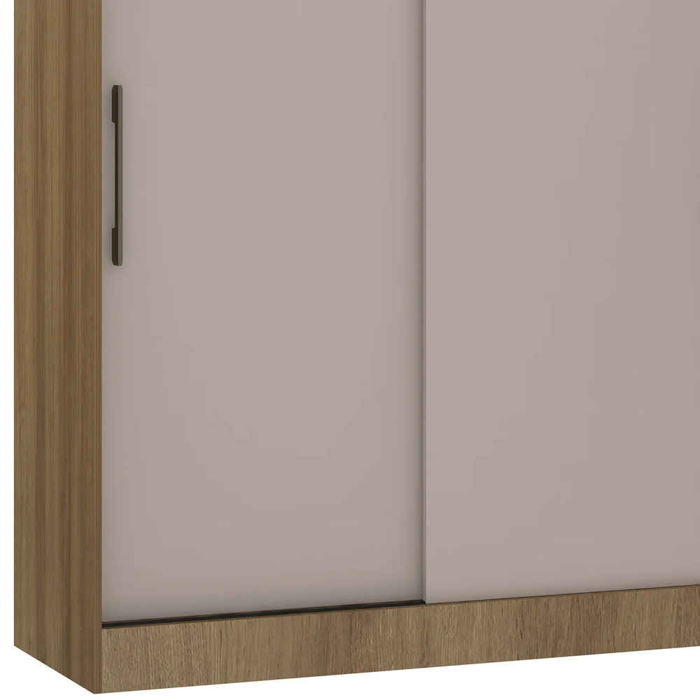 Guarda Roupa Solteiro 135cm 2 Portas 3 Gavetas Delphi Avelã/Cinnamon L01 - Mpozenato