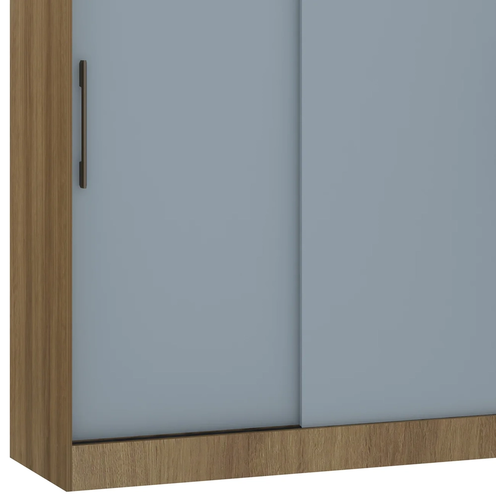 Guarda Roupa Solteiro 135cm 2 Portas 3 Gavetas Taiga Avelã/Grey L01 - Mpozenato