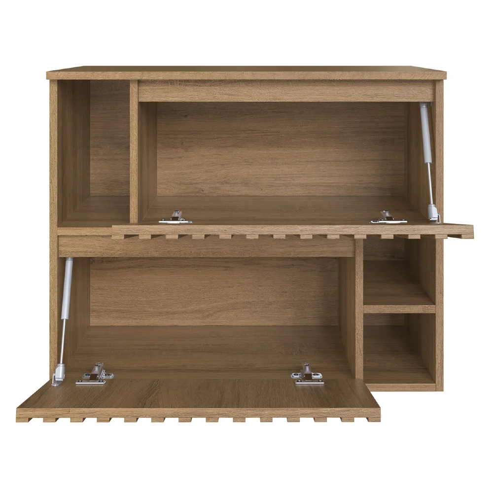 Gabinete Banheiro 75cm  Para Cuba e Espelheira Tunís Mel F10 - Mpozenato