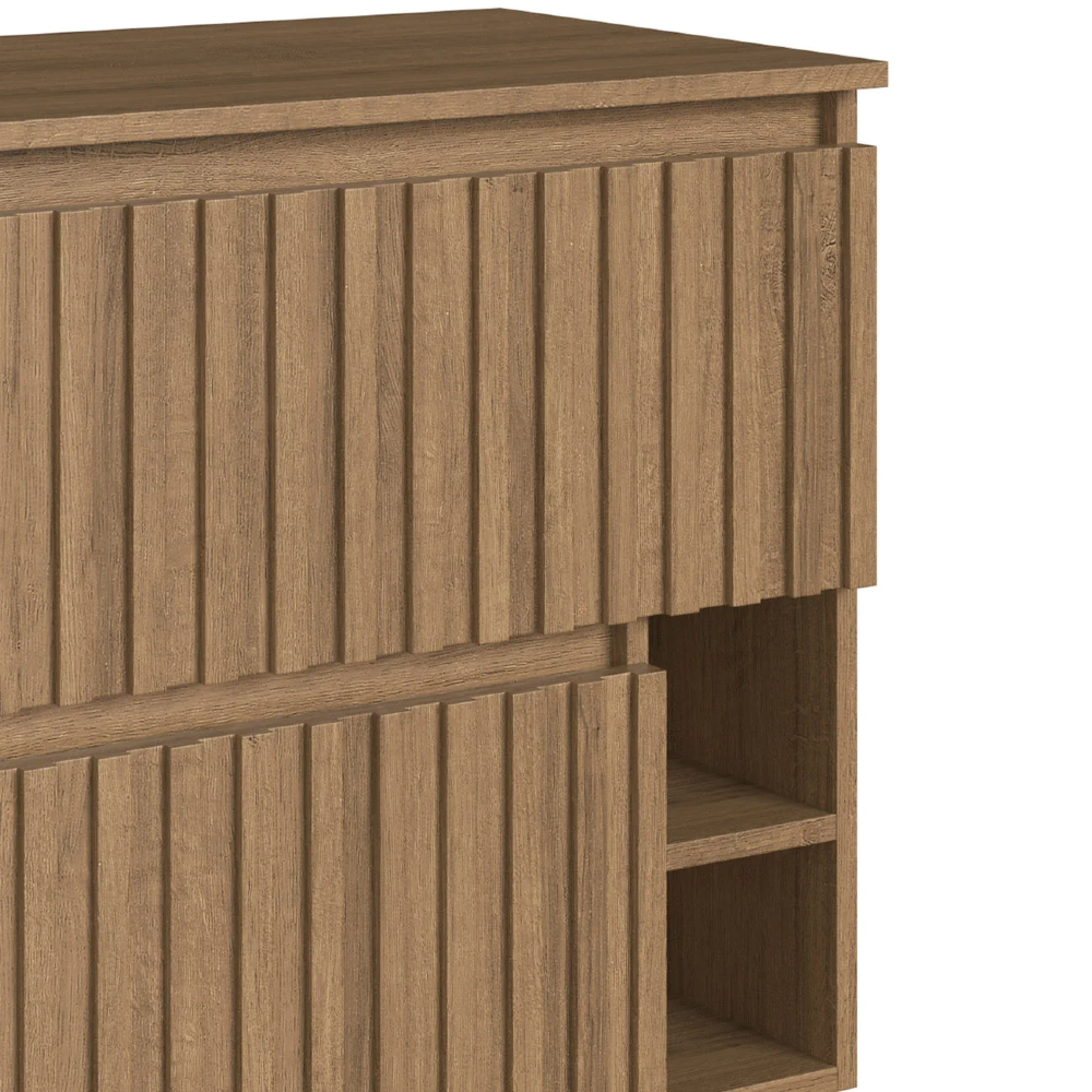 Gabinete Banheiro 75cm  Para Cuba e Espelheira Tunís Mel F10 - Mpozenato