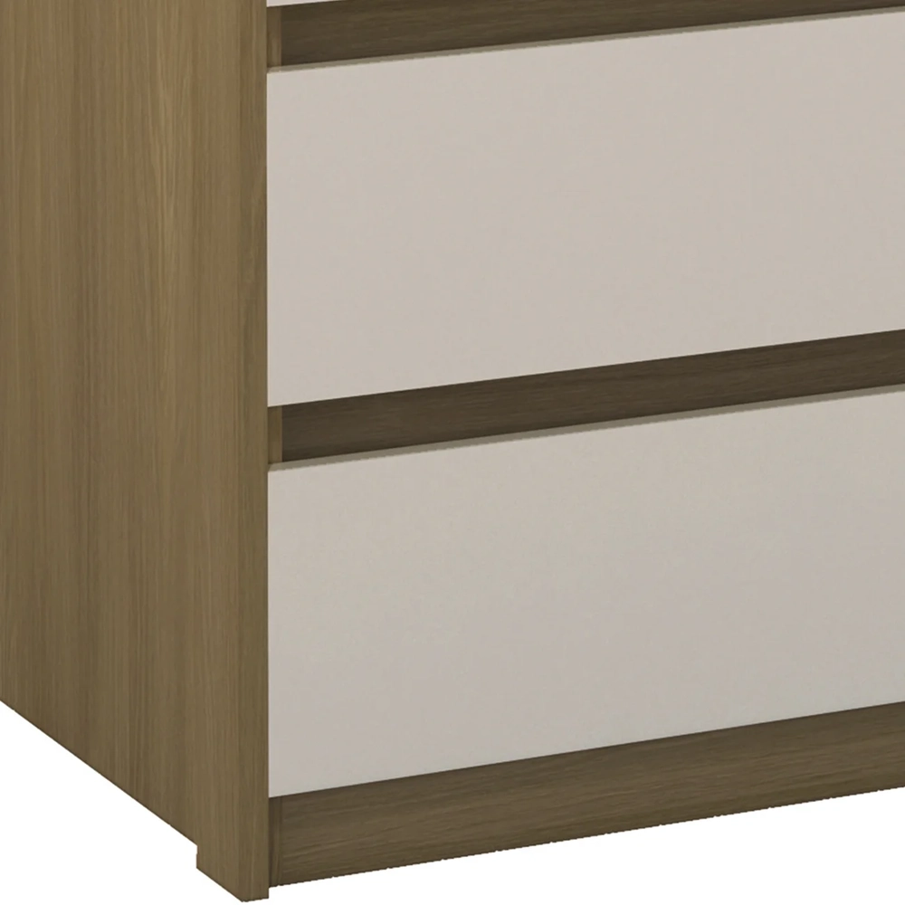 Cômoda Quarto Solteiro 63cm 4 Gavetas Samira Freijó/Mocca L01 - Mpozenato