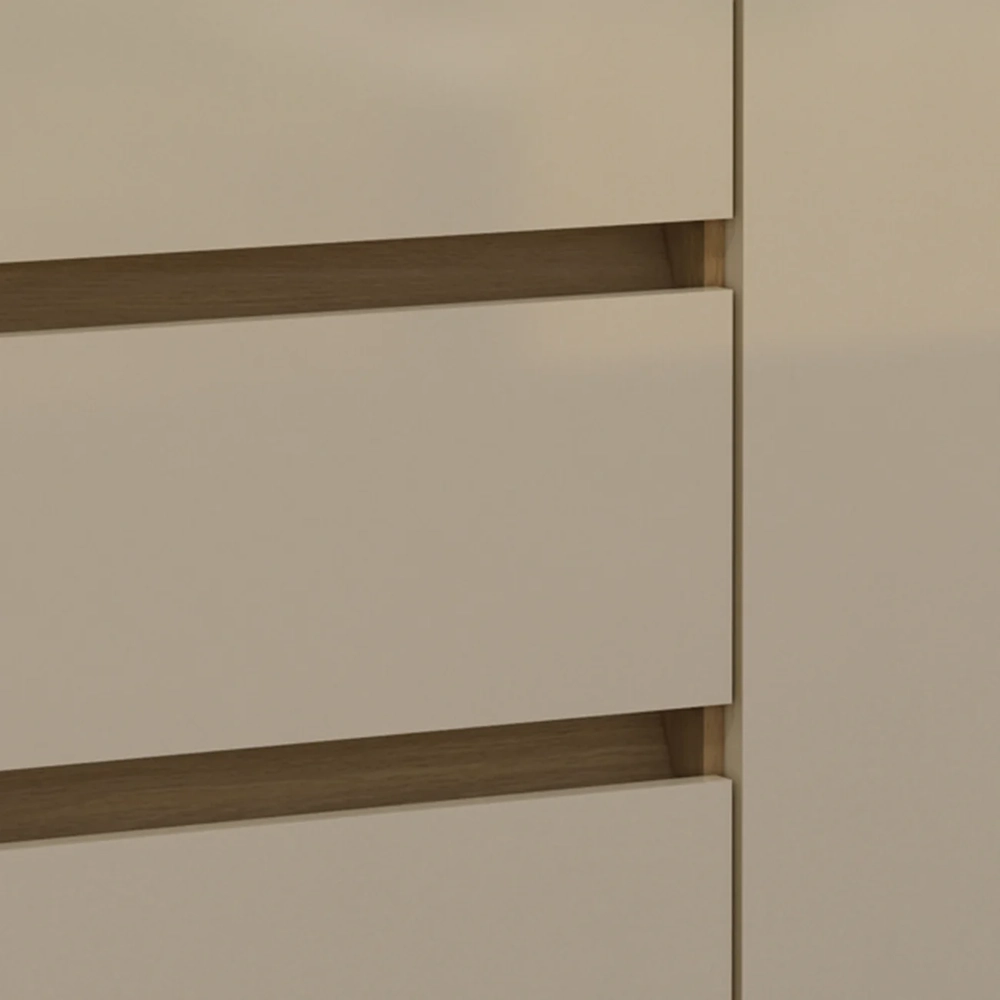 Cômoda Quarto 93cm 4 Gavetas 1 Porta Samira Freijó/Mocca L01 - Mpozenato