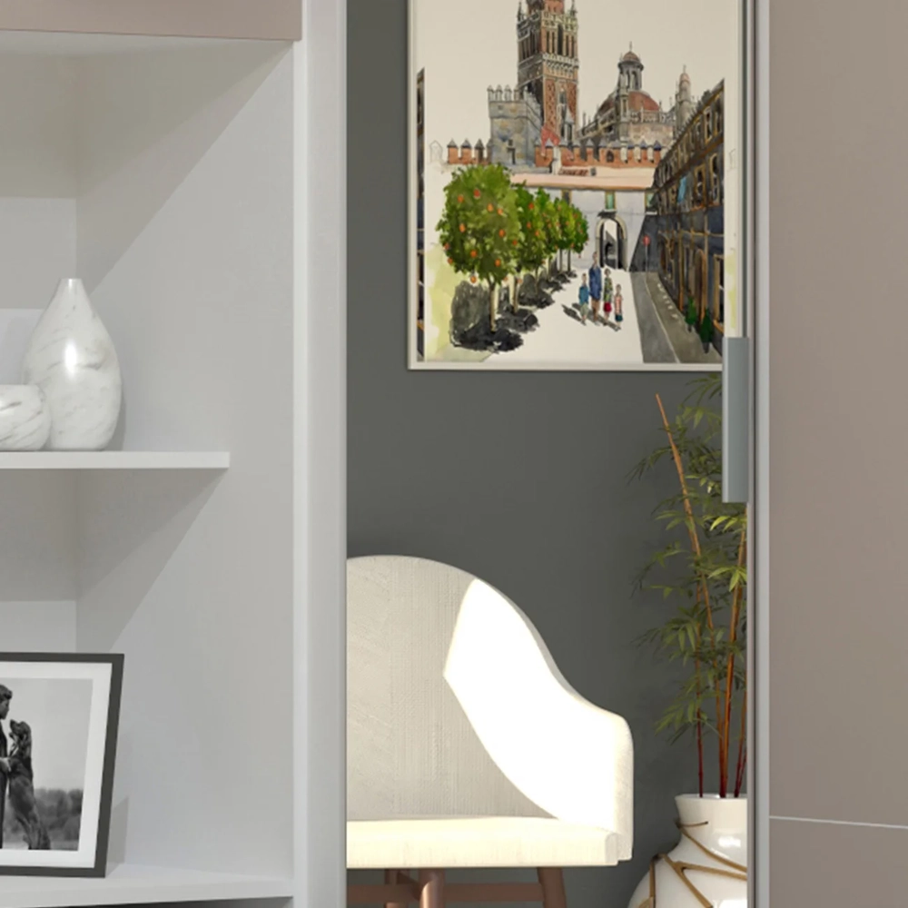 Guarda Roupa Solteiro Modulado CP03 Taiga Branco/Cinnamon L01 - Mpozenato