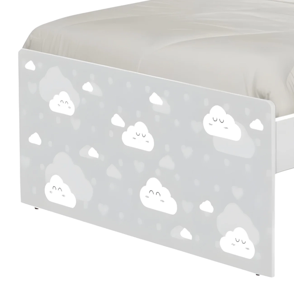 Cama Solteiro Infantil Para Colchão 188x88cm Nuvens K06 - Mpozenato