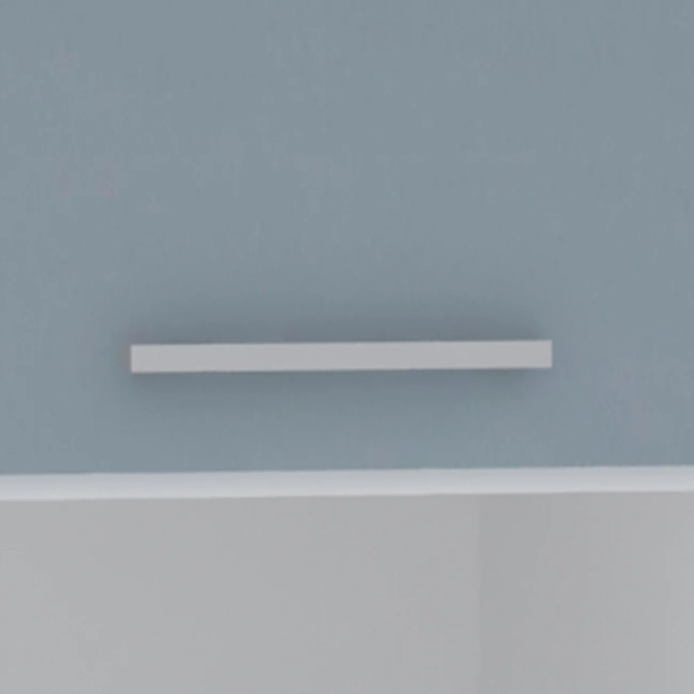 Guarda Roupa Solteiro Modulado Espelho CP06 Taiga Branco/Grey L01 - Mpozenato