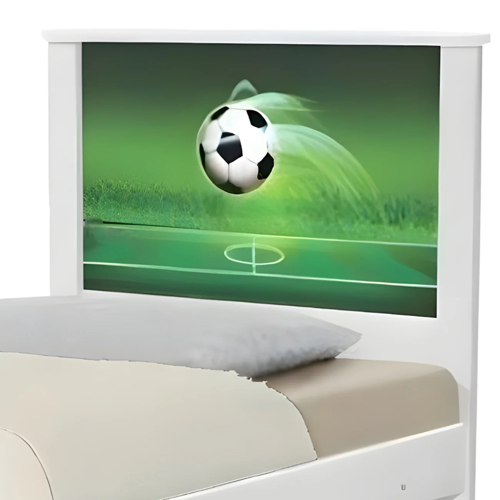 Cama Solteiro Infantil Para Colchão 188x88cm Futebol K06 - Mpozenato