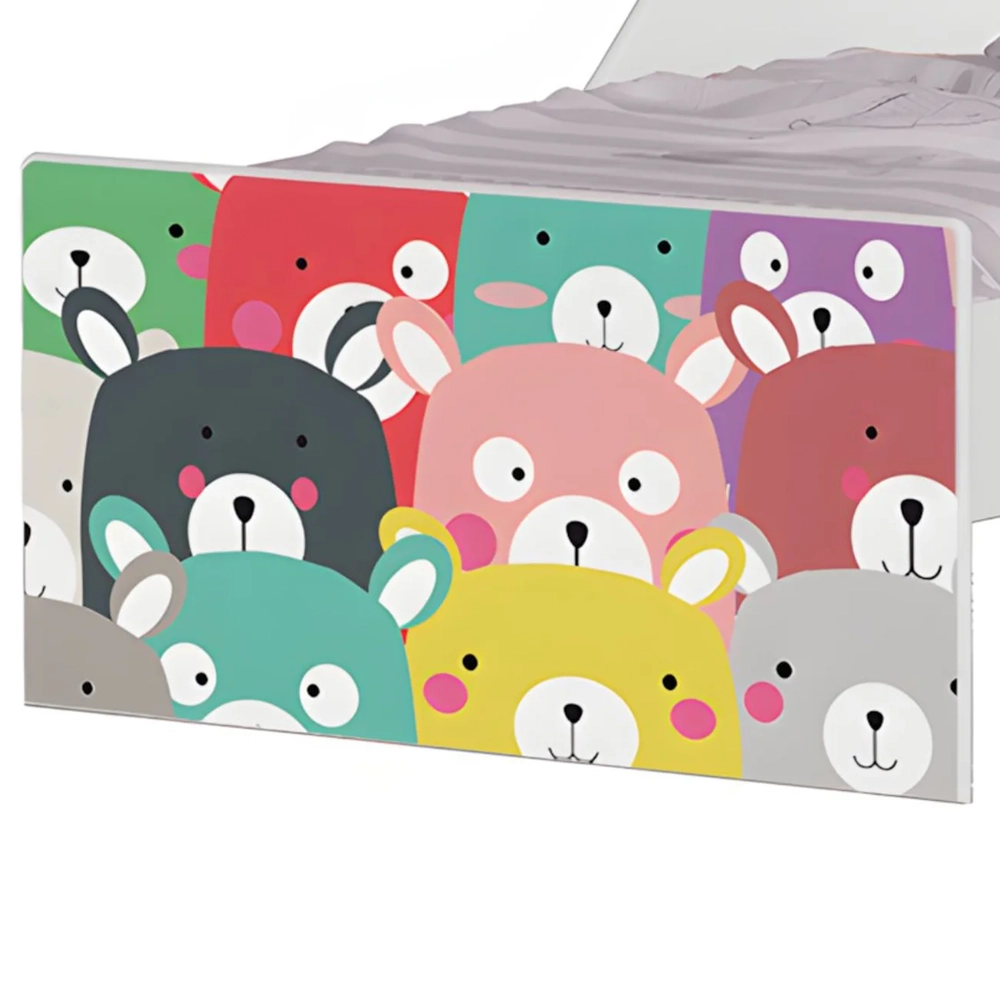 Mini Cama Infantil 148x68cm Com Proteção Lateral Ursinhos K06 - Mpozenato