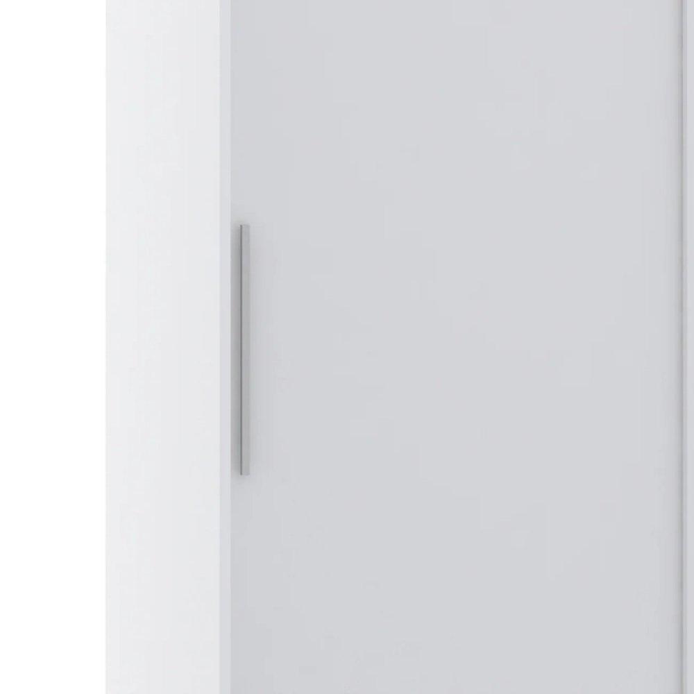 Guarda Roupa Solteiro 135cm 2 Portas e Espelho Delphi Branco L01 - Mpozenato