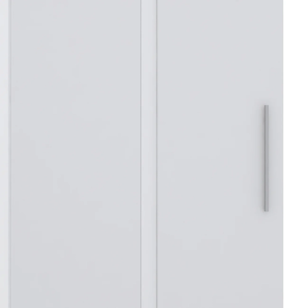 Guarda Roupa Canto Reto 90cm com 1 Porta Taiga Branco L01 - Mpozenato