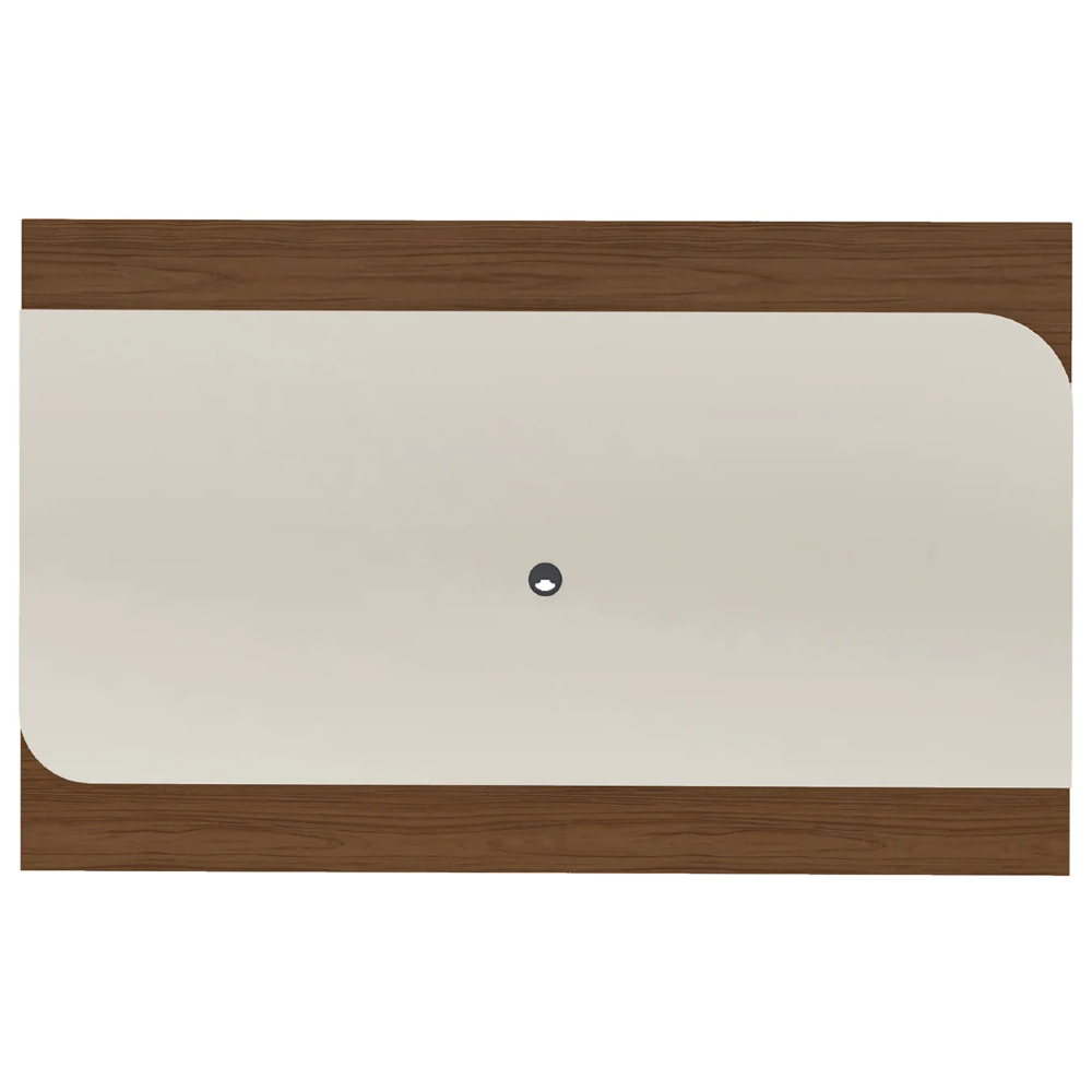 Painel Tv 86 Pol 220cm Suspenso Reno Cedro/Off White A09   - Mpozenato