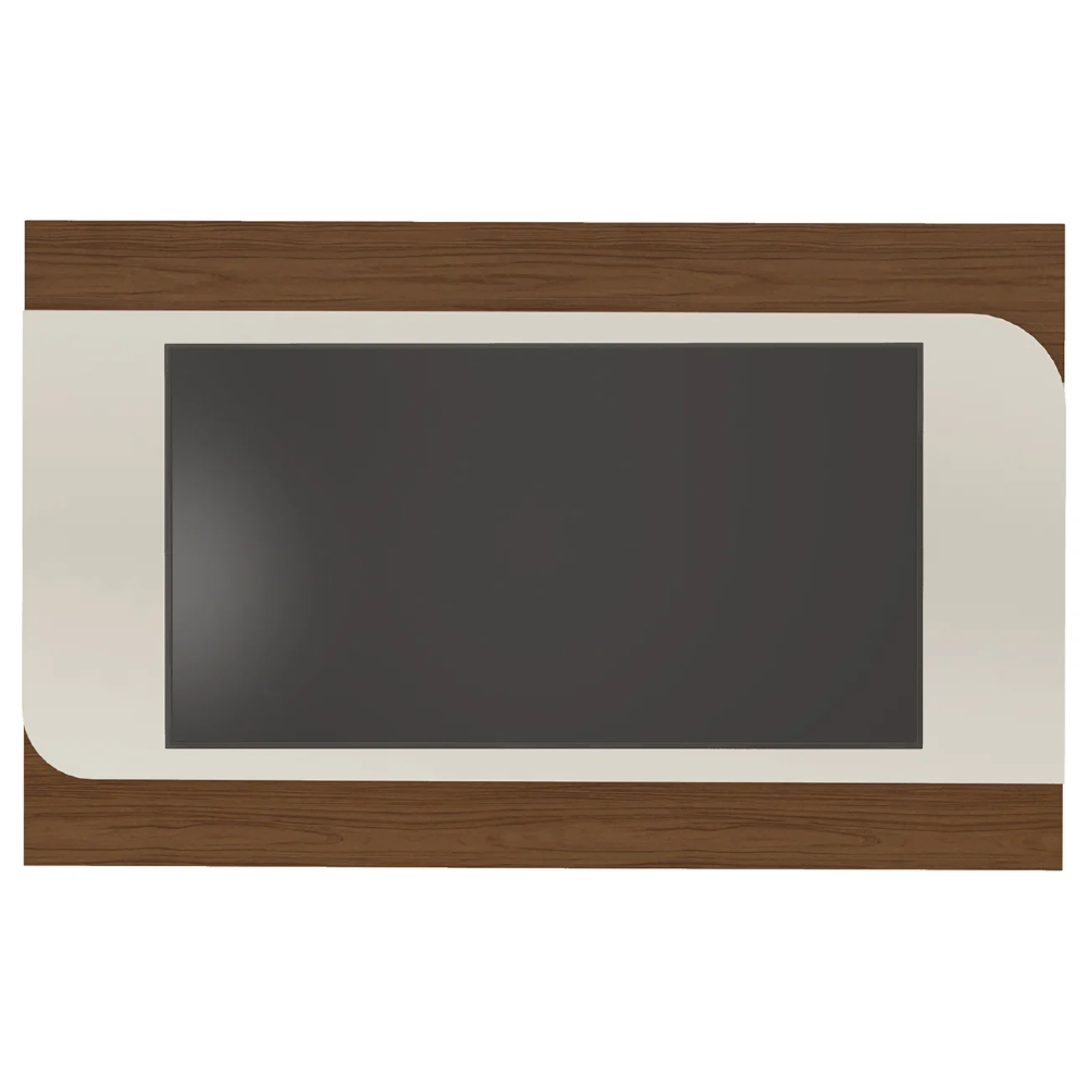 Painel Tv 86 Pol 220cm Suspenso Reno Cedro/Off White A09   - Mpozenato