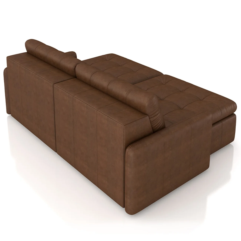 Sofá Retrátil 2 Lugares Para Sala 184cm Elios Couro Caramelo Z55 - Mpozenato