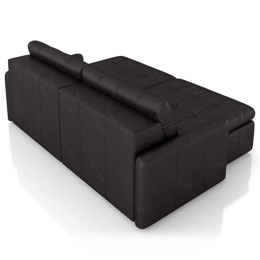 Sofá Retrátil 3 Lugares Para Sala 204cm Elios Couro Bordô Z55 - Mpozenato