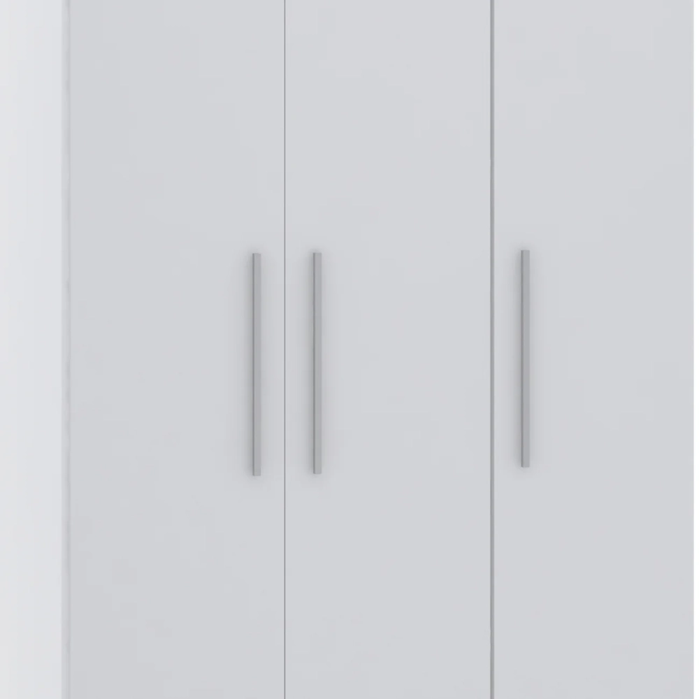 Guarda Roupa Modulado 102cm com 3 Portas Taiga Branco L01 - Mpozenato