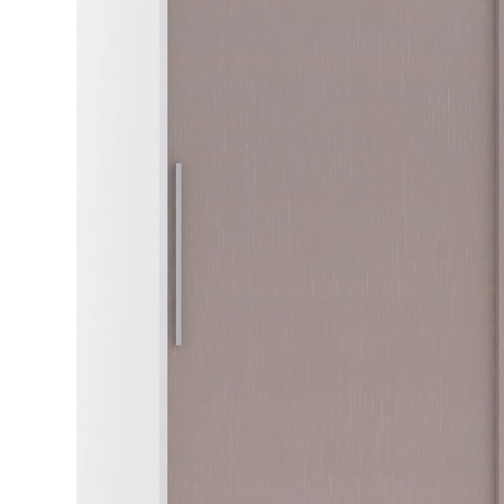 Guarda Roupa Solteiro 135cm 2 Portas 3 Gavetas Taiga Branco/Cinnamon L01 - Mpozenato