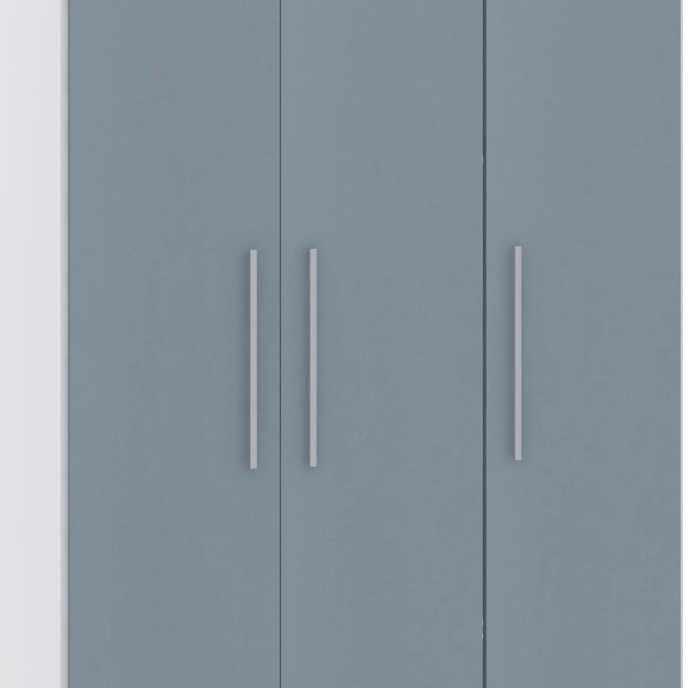 Guarda Roupa Modulado 102cm com 3 Portas Taiga Branco/Grey L01 - Mpozenato