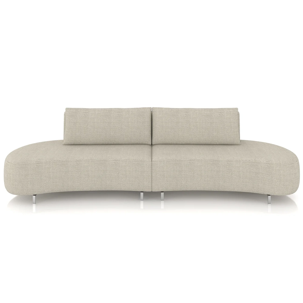 Sofá 2 Lugares 160cm Orgânico Pé Ferro Nagai Linho Off White Z55 - Mpozenato