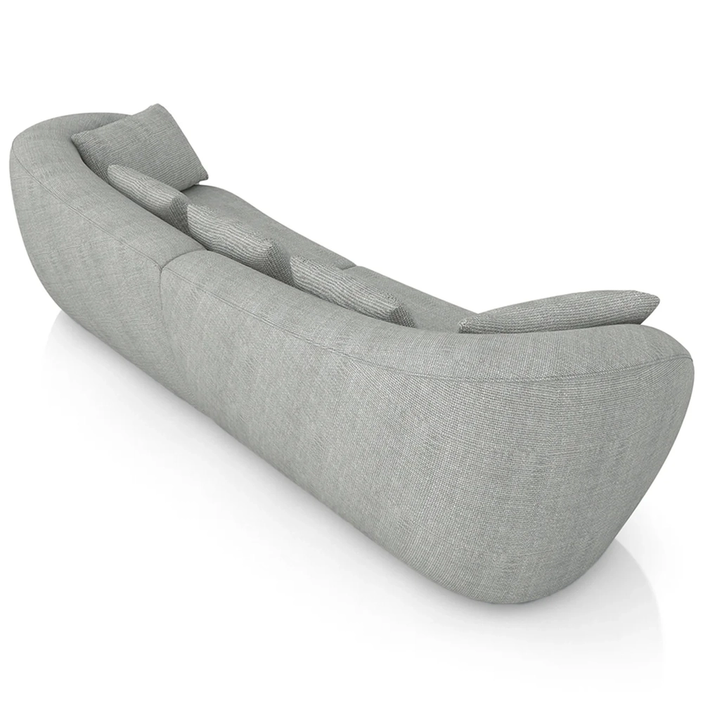 Sofá 2 Lugares 212cm Orgânico Pé Madeira Yume Linho Cinza Z55 - Mpozenato