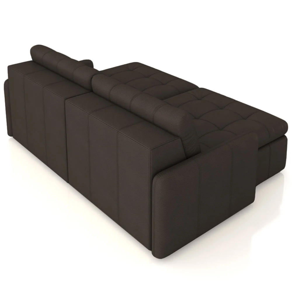 Sofá Retrátil 3 Lugares Para Sala 224cm Elios Couro Marrom Z55 - Mpozenato