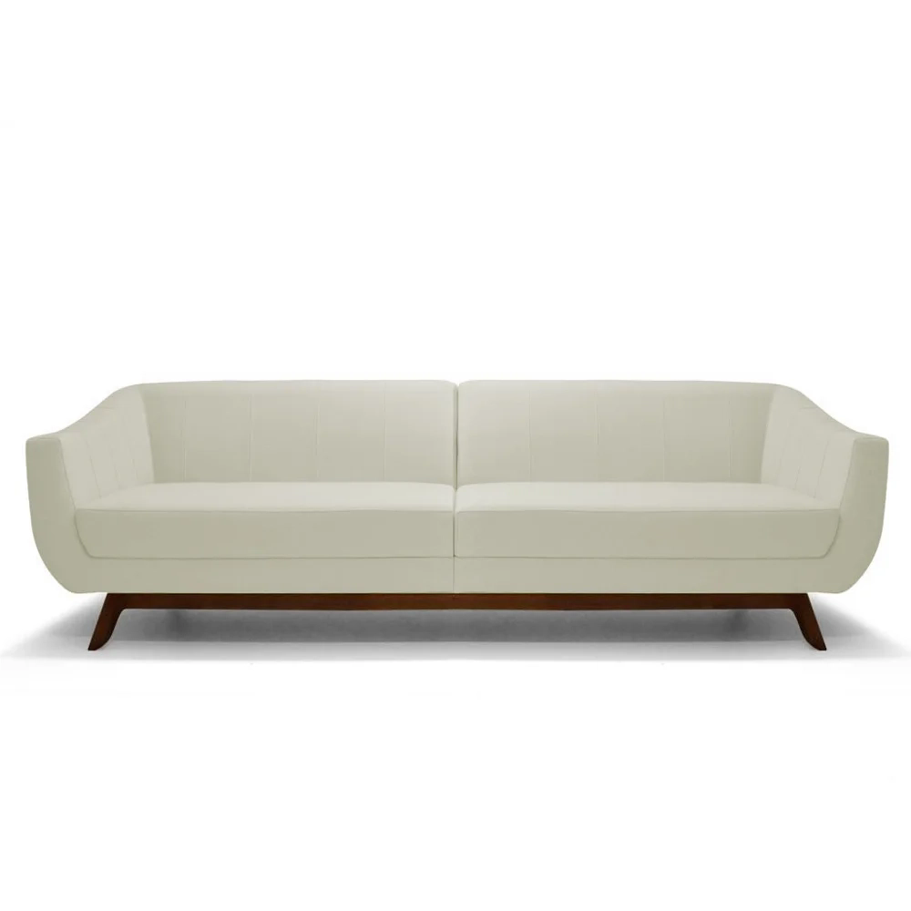 Sofá 4 Lugares 260cm Sala Atenas C26 Sintético Bege   - Domi