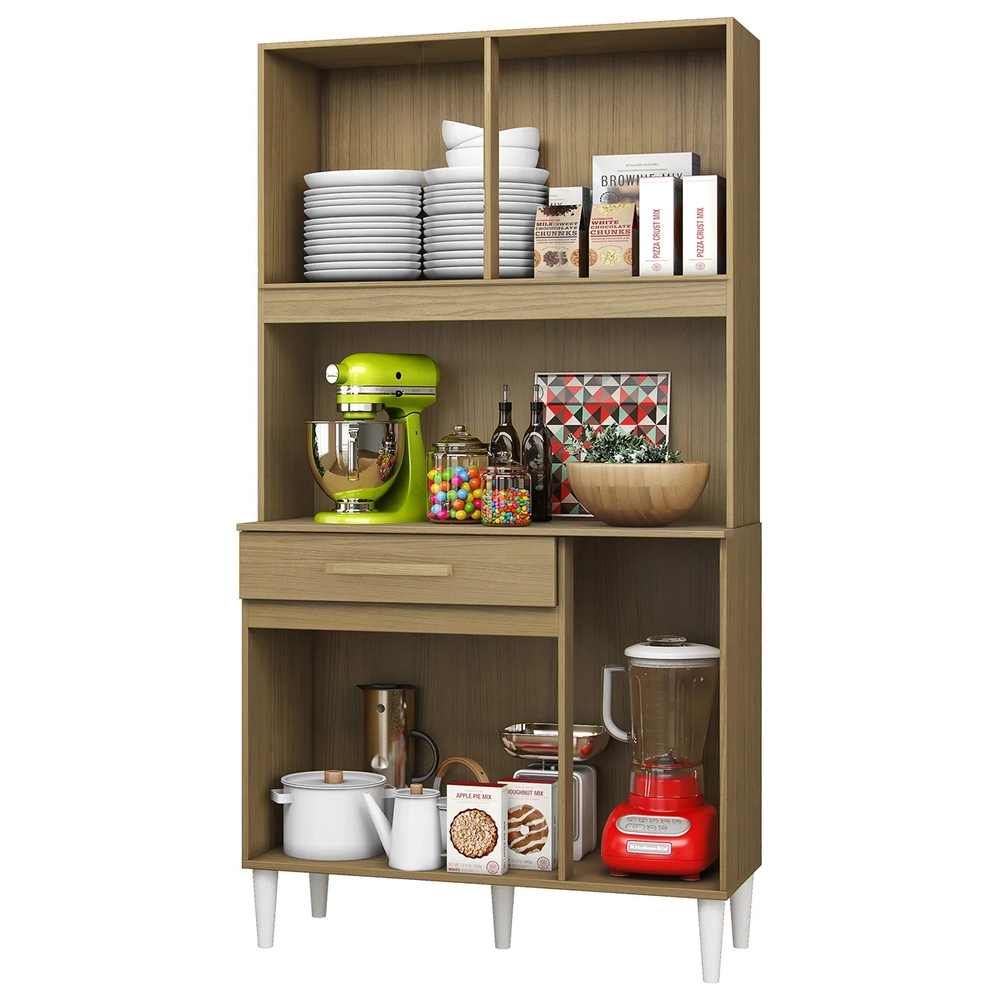 Cozinha Compacta 91cm Com Tampo Bayek Atacama/Off White A15 - Mpozenato